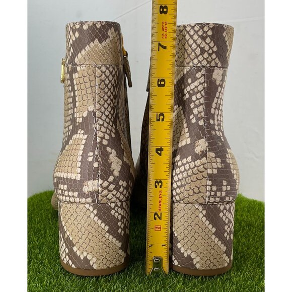 New NIB Ralph Lauren Wynne II Python Embossed Leather Block Heel - Picture 6 of 8